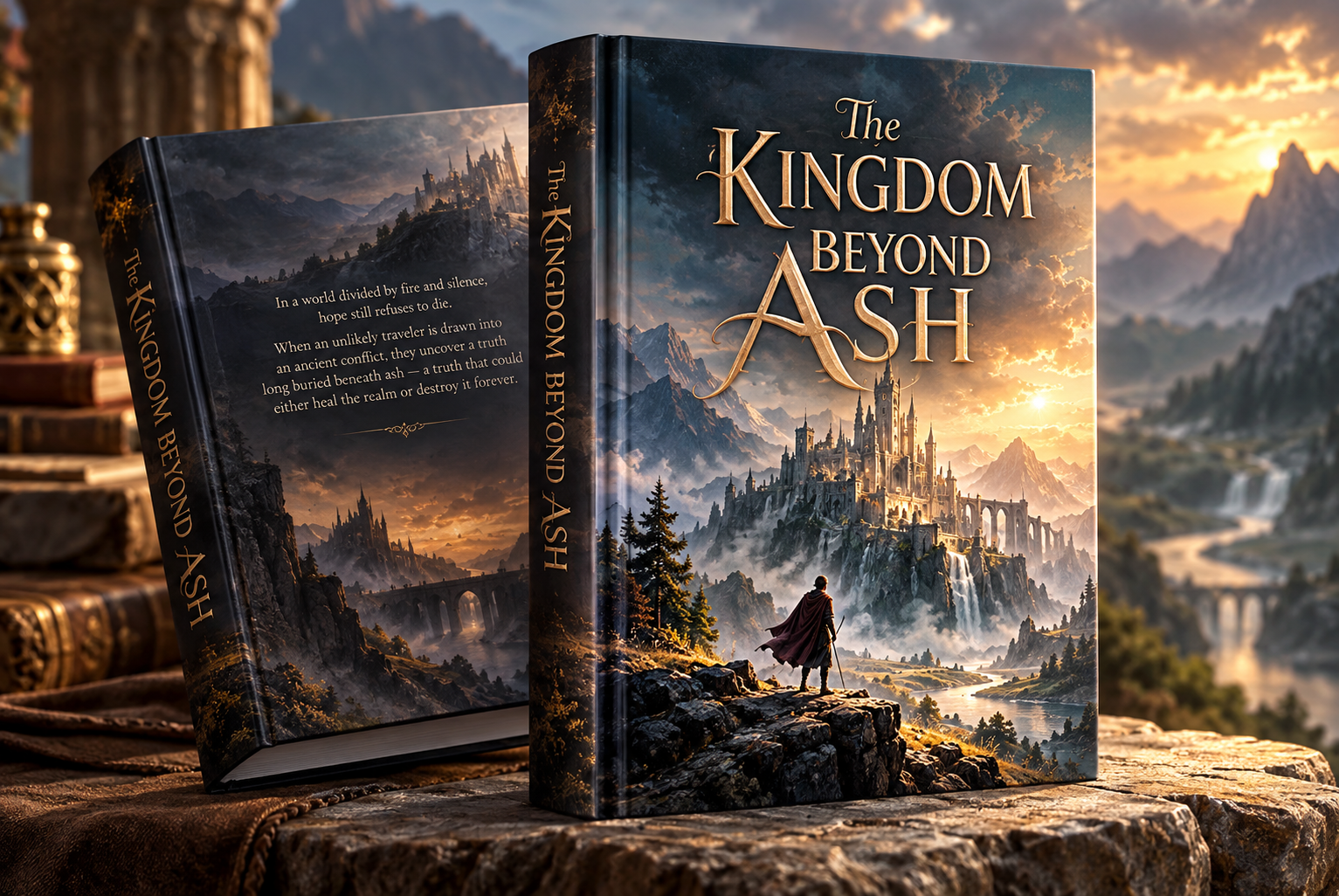 Illustrated fantasy book cover